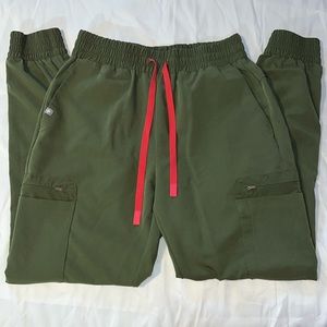 High waisted jogger scrub pants